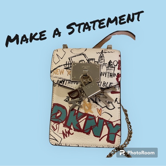 Dkny Elissa North SouthCrossbody Bag in Cream - Picture 3 of 9